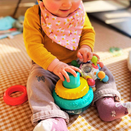 Bavoir bandana "Floraison sauvage" - Collection Zoé