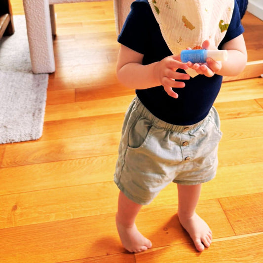 Bavoir bandana "Dinos tout doux" - Collection Achille