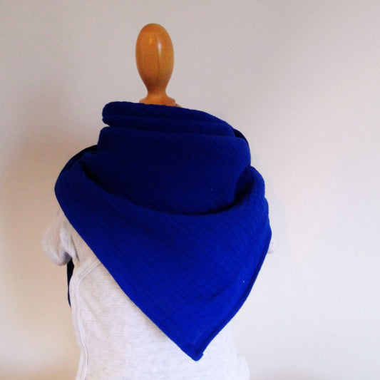 Foulard / Lange en gaze de coton - Bleu roi