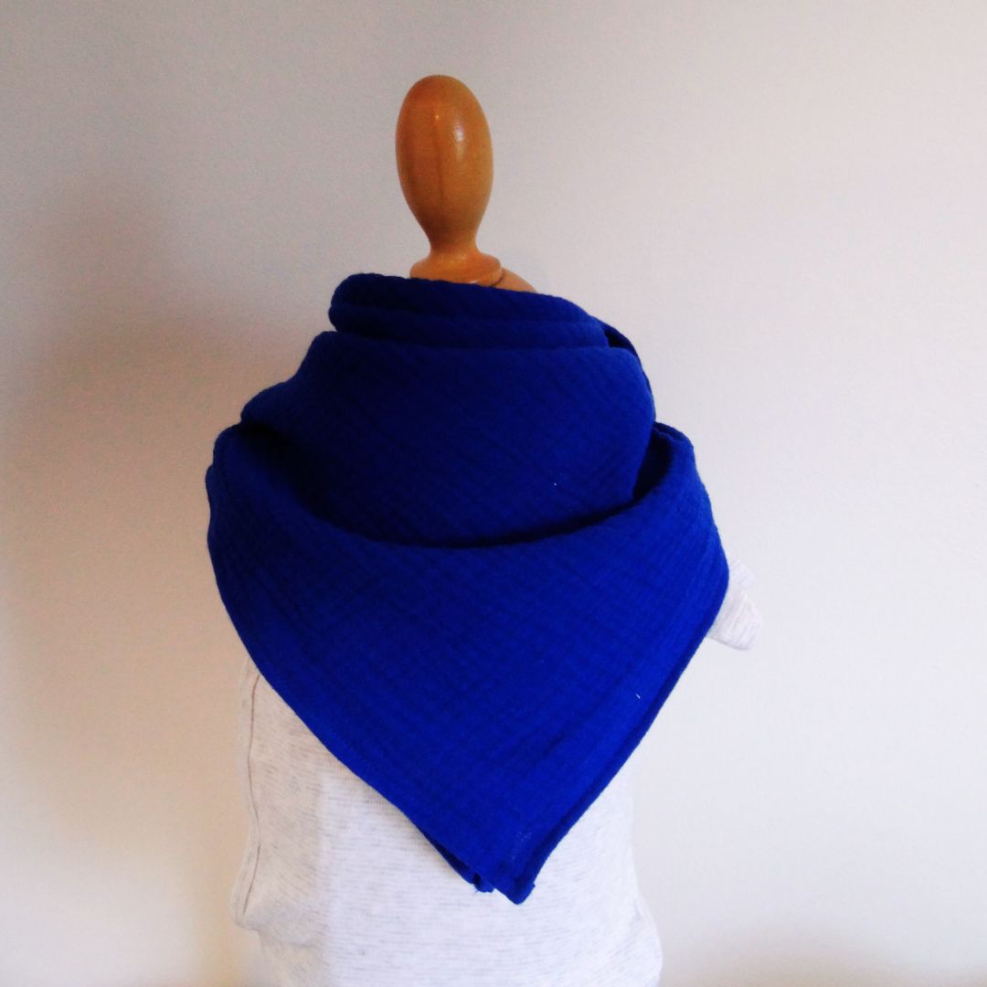 Foulard / Lange en gaze de coton - Bleu roi