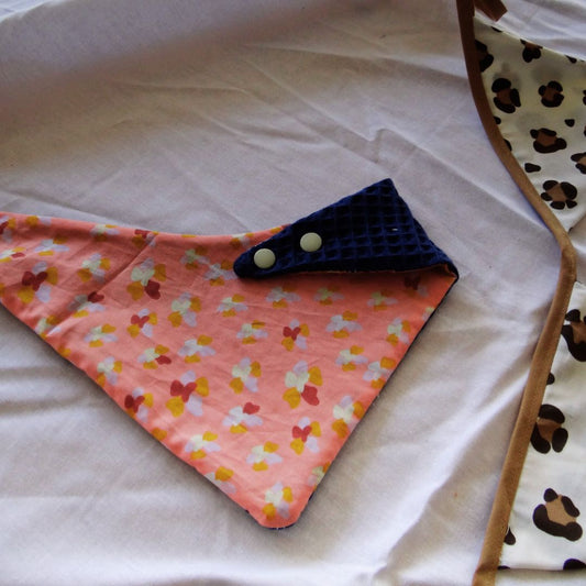 Bavoir bandana "Floraison sauvage" -  Collection Zoé