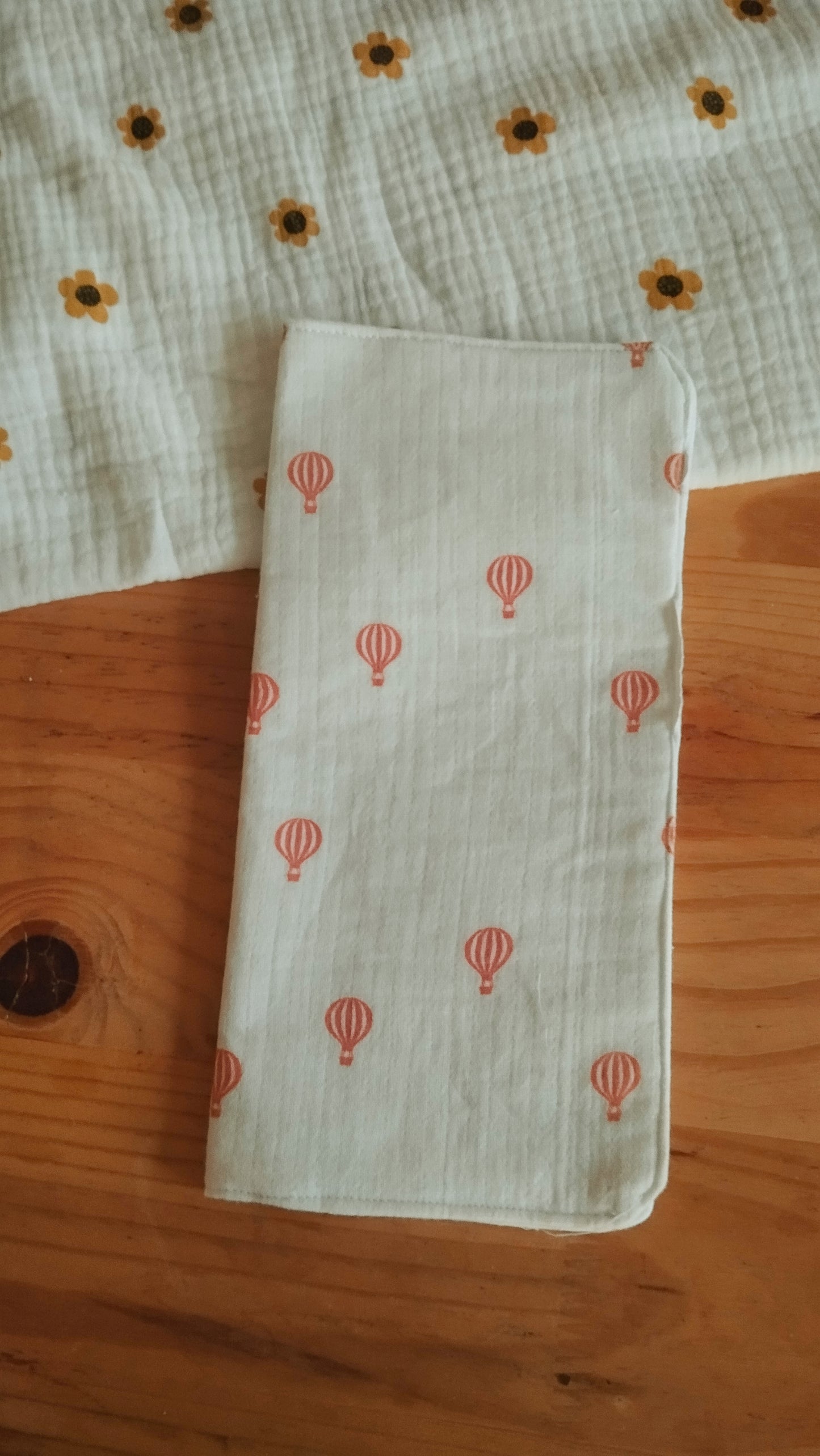 Protège livret de famille montgolfières