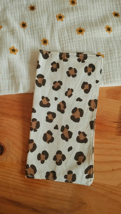 Protège livret de famille léopard