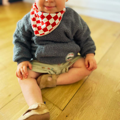 Bavoir bandana "Damiers cool" -  Collection Lazare